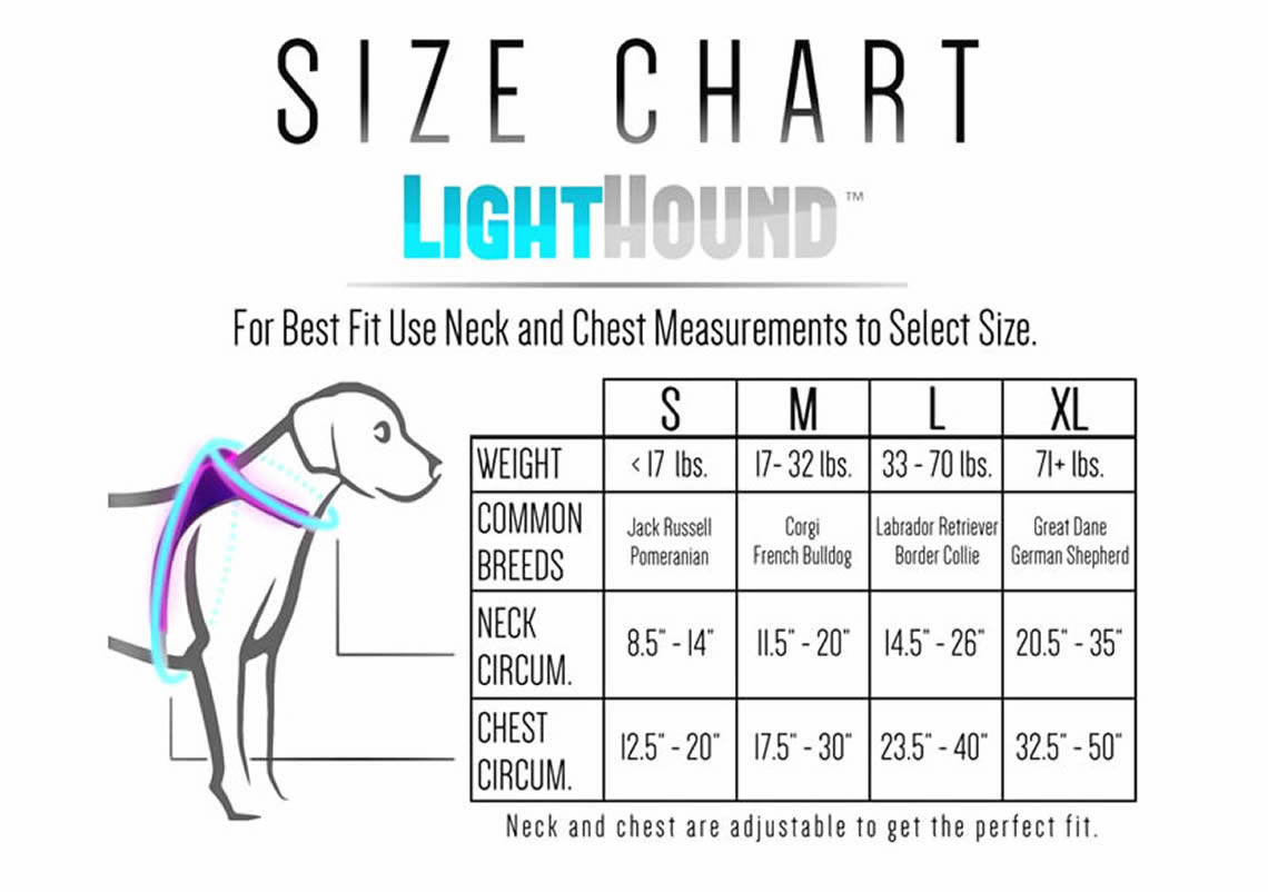 Noxgear LightHound - Revolutionary Illuminated and Reflective Vest for Dogs Including Multicolored LED Fiber Optics (USB Rechargeable, Adjustable, Lightweight, Rainproof)